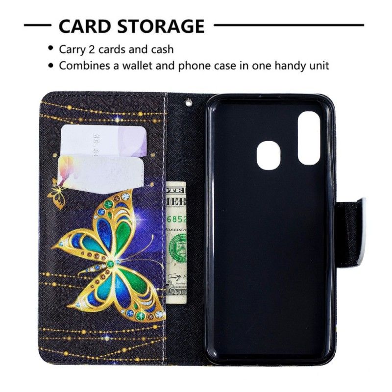 Etui Folio Samsung Galaxy A40 Magiczny Motyl