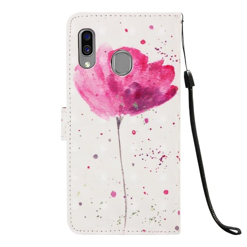 Etui Folio Samsung Galaxy A40 Mak Akwarelowy Etui Ochronne