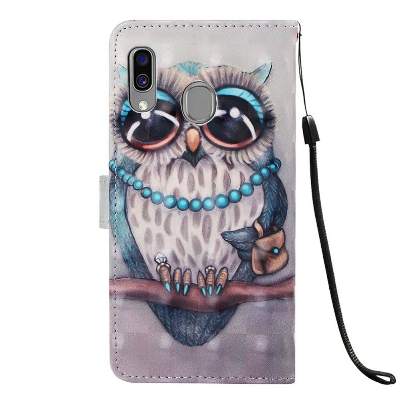 Etui Folio Samsung Galaxy A40 Panna Sowa