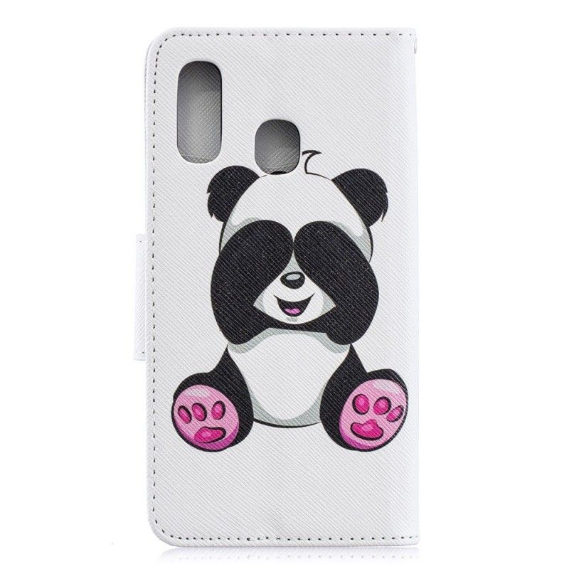 Etui Folio Samsung Galaxy A40 Zabawna Panda