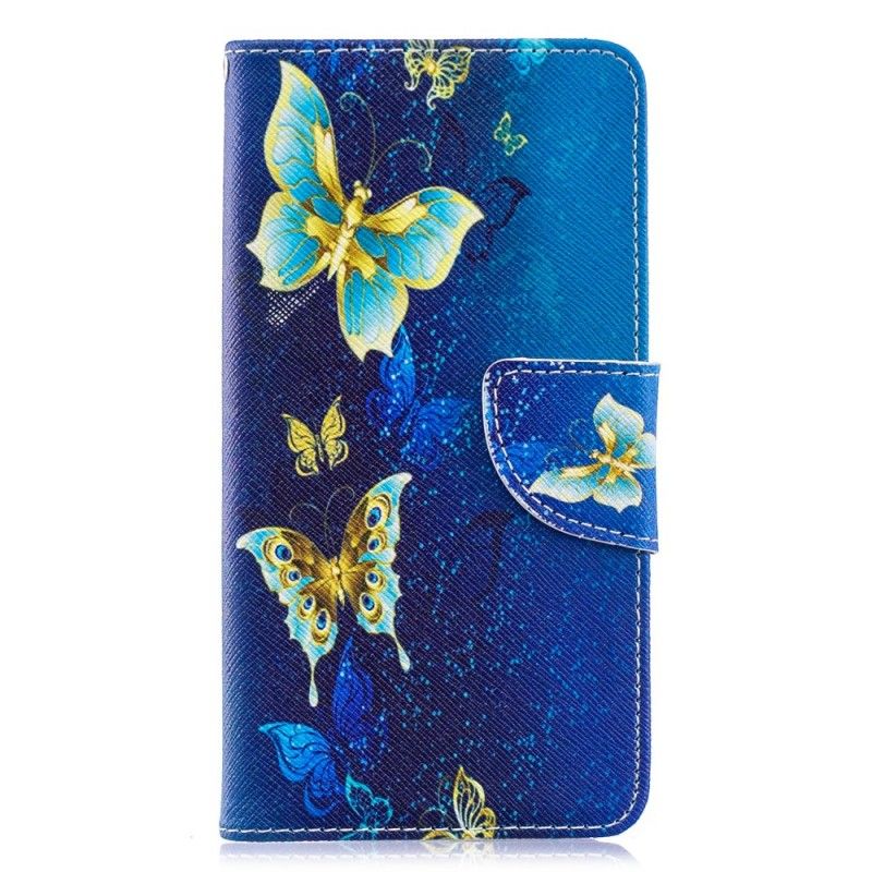 Etui Folio Samsung Galaxy A40 Złote Motyle