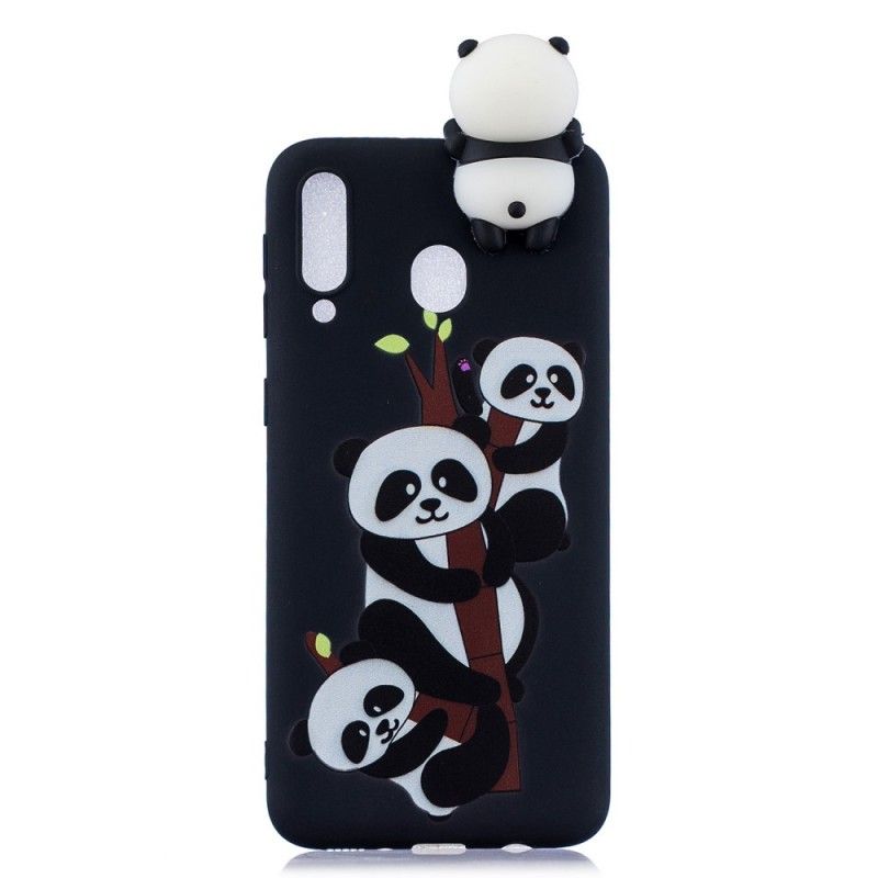 Etui Samsung Galaxy A40 3D Pandy Na Bambusie