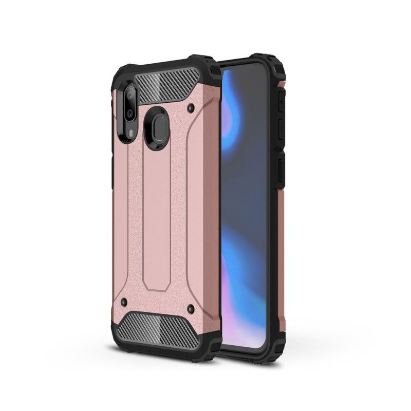 Etui Samsung Galaxy A40 Biały Czarny Ocalały