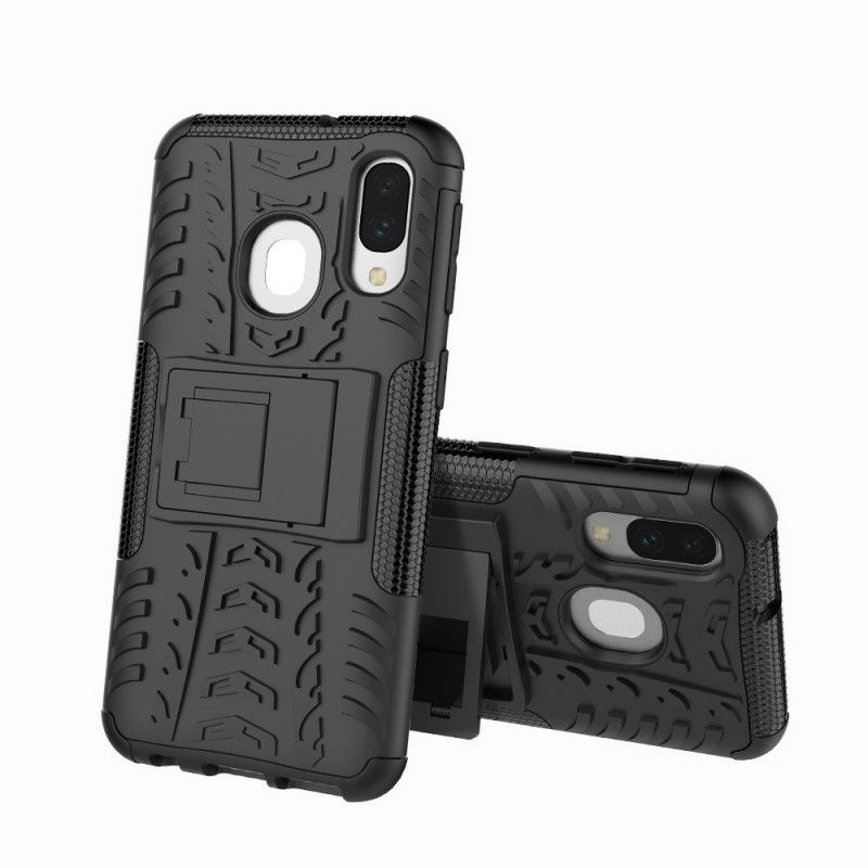 Etui Samsung Galaxy A40 Biały Czarny Ultra Odporny