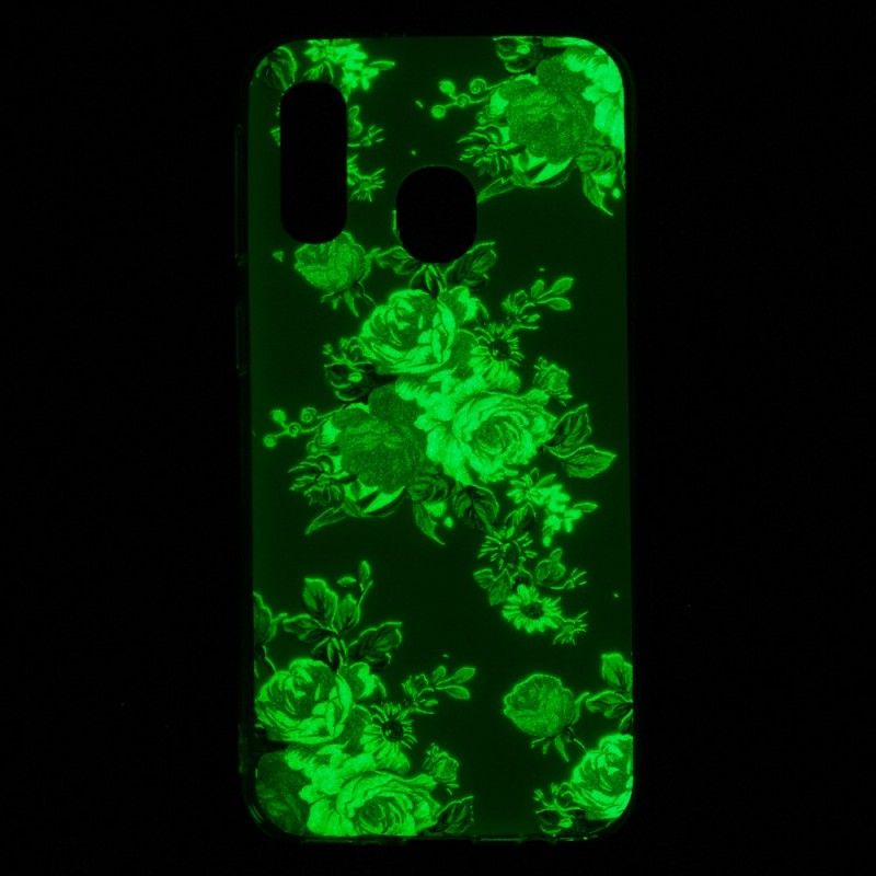 Etui Samsung Galaxy A40 Fluorescencyjne Kwiaty Wolności