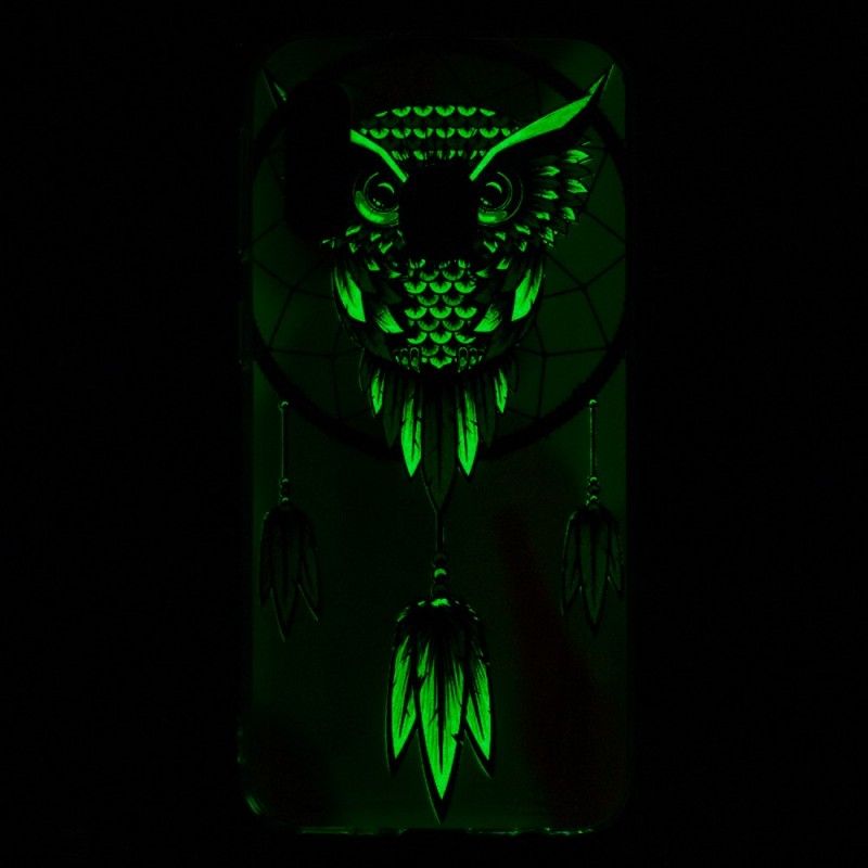 Etui Samsung Galaxy A40 Fluorescencyjny Łapacz Snów Sowy