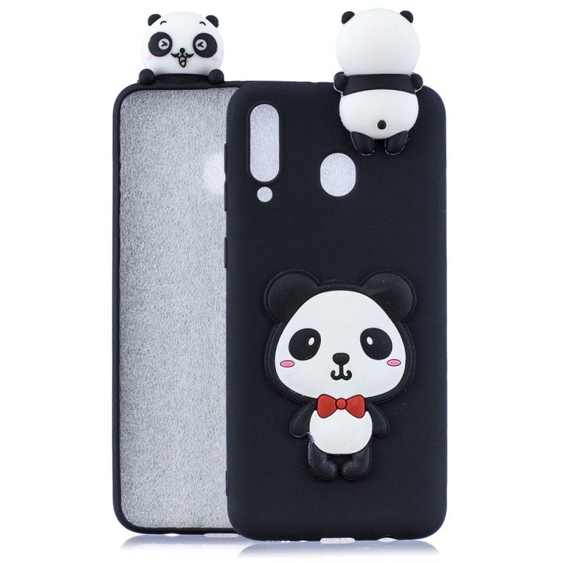 Etui Samsung Galaxy A40 Jasnoniebieski Czerwony 3D Dlaczego Nie Panda