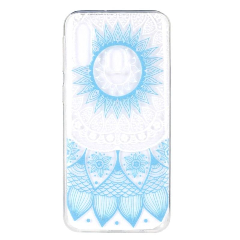 Etui Samsung Galaxy A40 Jasnoniebieski Przezroczysta Kolorowa Mandala Etui Ochronne