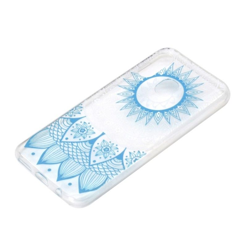 Etui Samsung Galaxy A40 Jasnoniebieski Przezroczysta Kolorowa Mandala Etui Ochronne