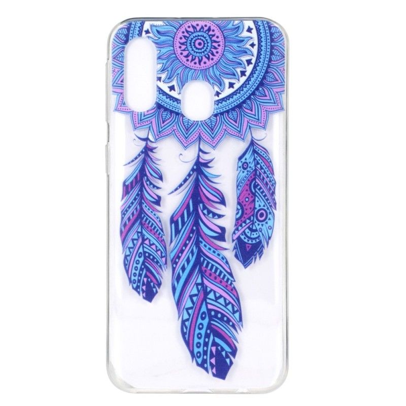 Etui Samsung Galaxy A40 Łapacz Marzy O Niebieskich Piórach Etui Ochronne