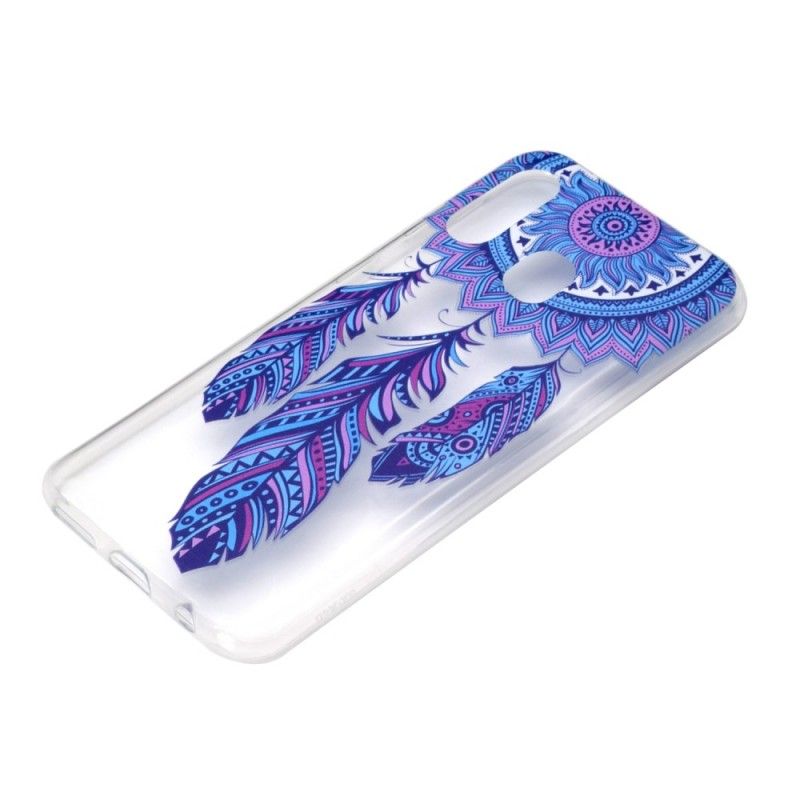 Etui Samsung Galaxy A40 Łapacz Marzy O Niebieskich Piórach Etui Ochronne