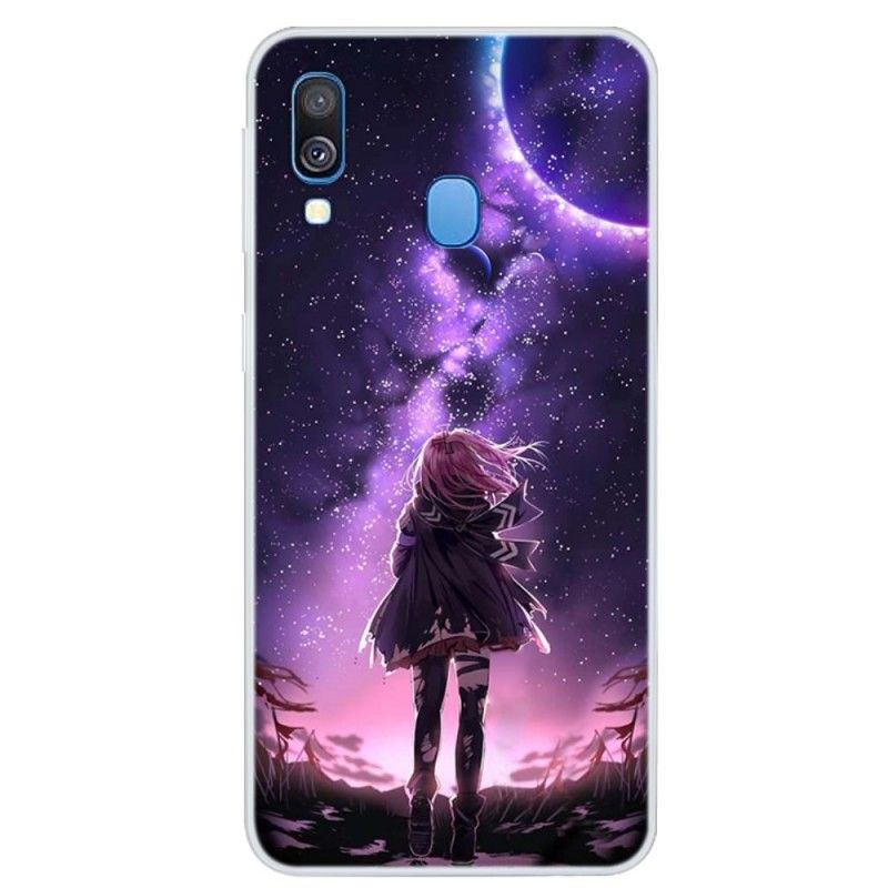 Etui Samsung Galaxy A40 Magiczna Pełnia Księżyca