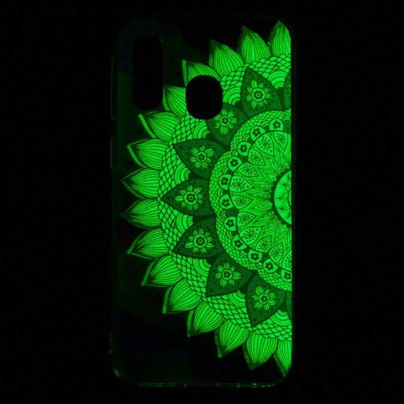 Etui Samsung Galaxy A40 Mandala W Kolorze Fluorescencyjnym