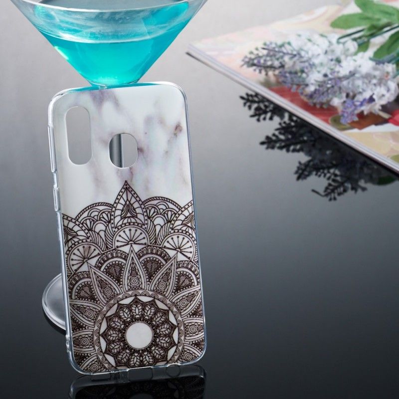 Etui Samsung Galaxy A40 Marmurkowa Mandala Etui Ochronne