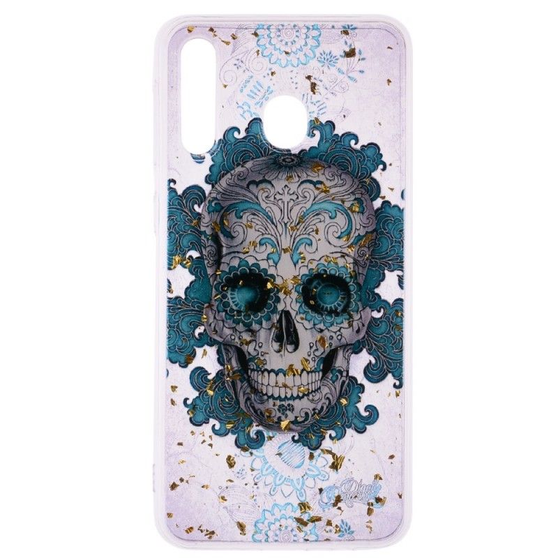 Etui Samsung Galaxy A40 Niebieska Czaszka