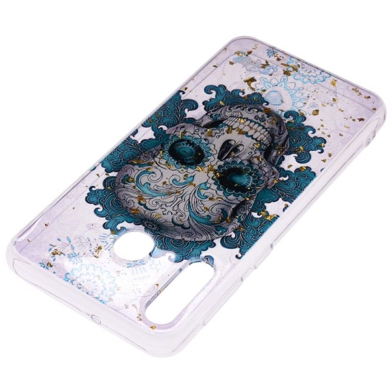 Etui Samsung Galaxy A40 Niebieska Czaszka