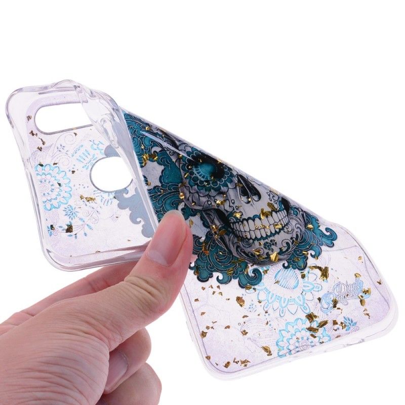 Etui Samsung Galaxy A40 Niebieska Czaszka