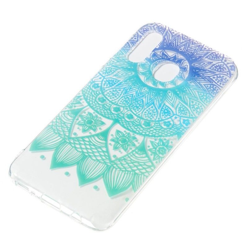 Etui Samsung Galaxy A40 Przezroczysta Niebieska Mandala Etui Ochronne