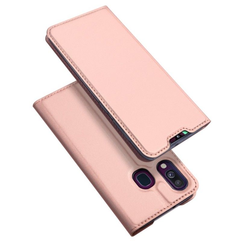 Flip Kotelot Samsung Galaxy A40 Granatowy Czarny Skóra Pro Dux Ducis