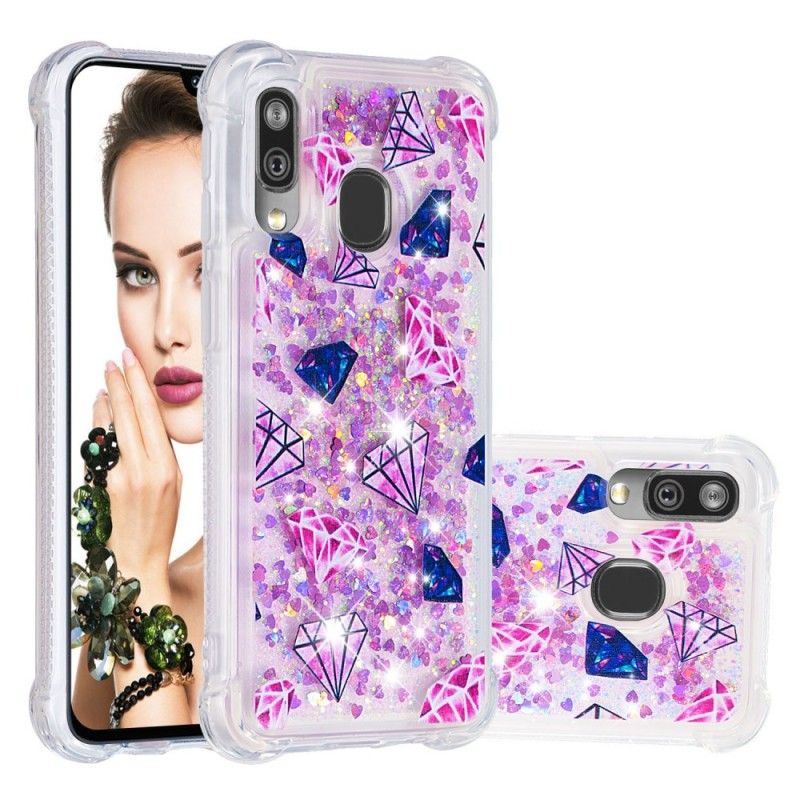 Futerały Samsung Galaxy A40 Etui na Telefon Biżuteryjne Diamenty