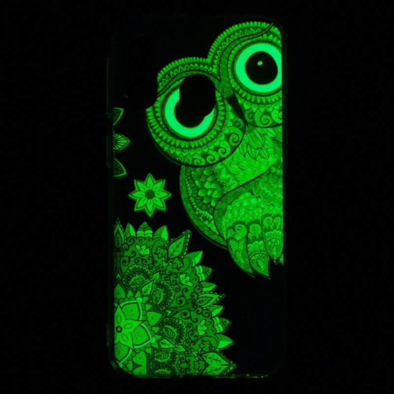 Futerały Samsung Galaxy A40 Etui na Telefon Fluorescencyjna Sowa Mandala