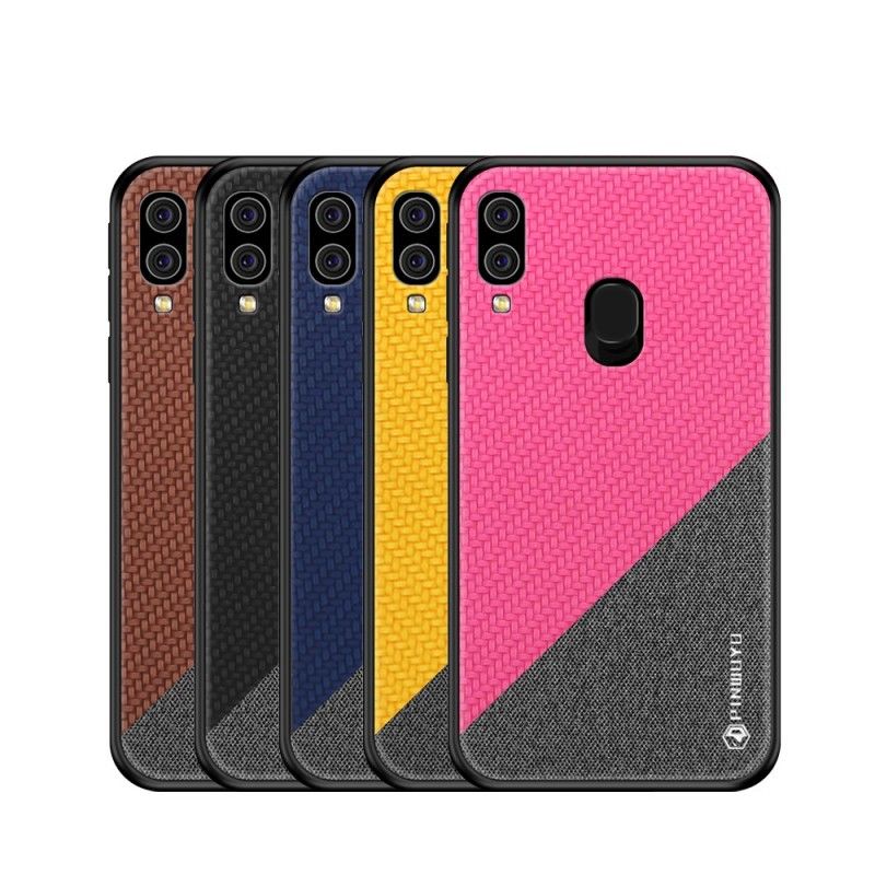 Futerały Samsung Galaxy A40 Magenta Czarny Etui na Telefon Pinwuyo Seria Honorowa