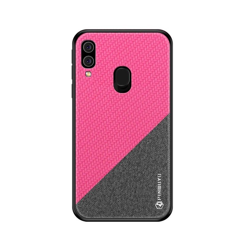 Futerały Samsung Galaxy A40 Magenta Czarny Etui na Telefon Pinwuyo Seria Honorowa