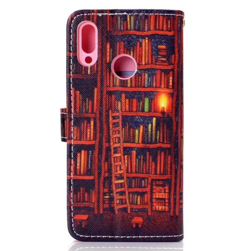 Skórzany Futerał Samsung Galaxy A40 Etui na Telefon Biblioteka