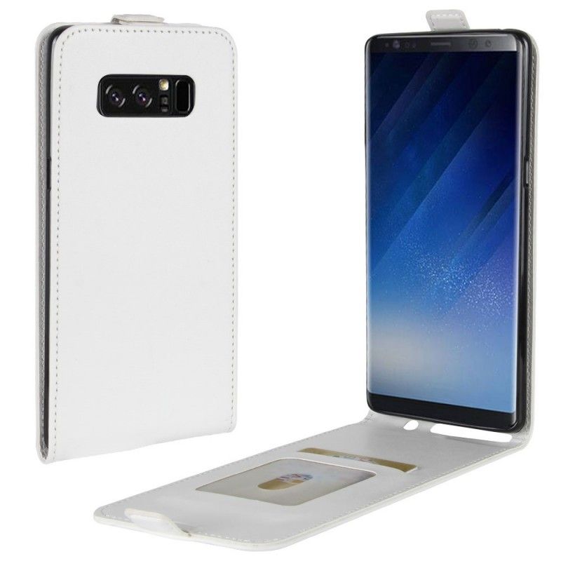 Etui Folio Samsung Galaxy Note 8 Czerwony Czarny Efekt Składanej Skóry Etui Ochronne