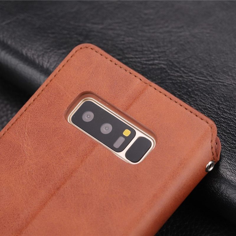 Etui Folio Samsung Galaxy Note 8 Szary Czarny Retro Azns Etui Ochronne