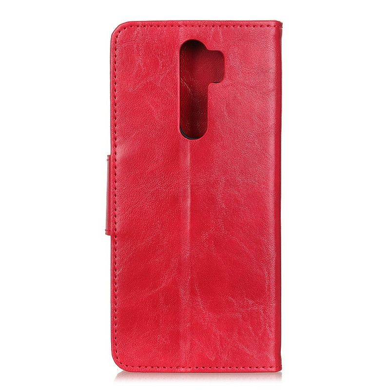 Etui Folio Xiaomi Redmi Note 8 Pro Czerwony Czarny Dwustronna Klapka Magnetyczna