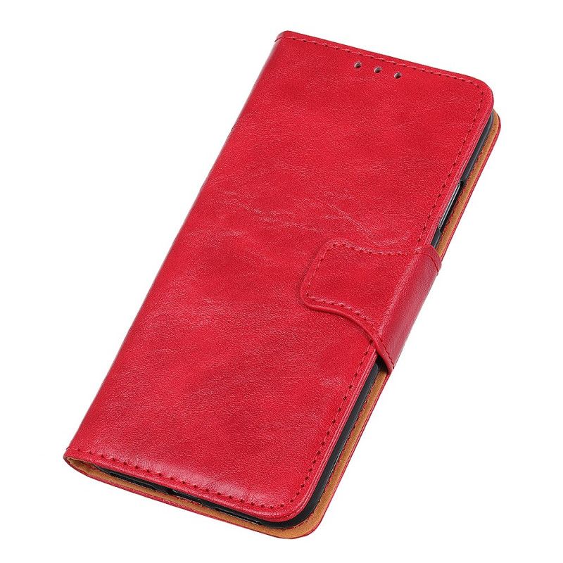 Etui Folio Xiaomi Redmi Note 8 Pro Czerwony Czarny Dwustronna Klapka Magnetyczna