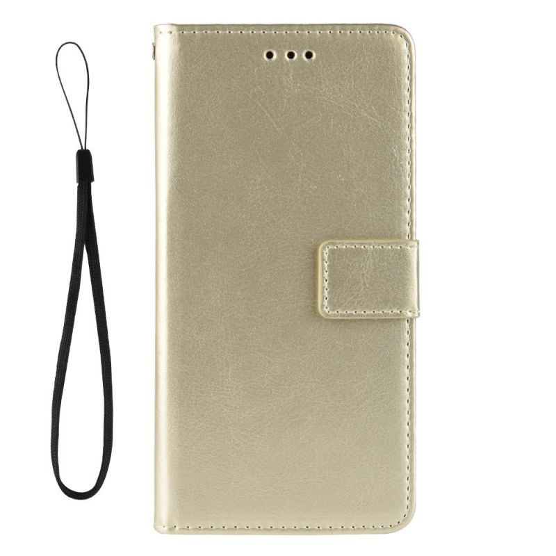 Etui Folio Xiaomi Redmi Note 8 Pro Czerwony Czarny Efektowna Sztuczna Skóra Etui Ochronne