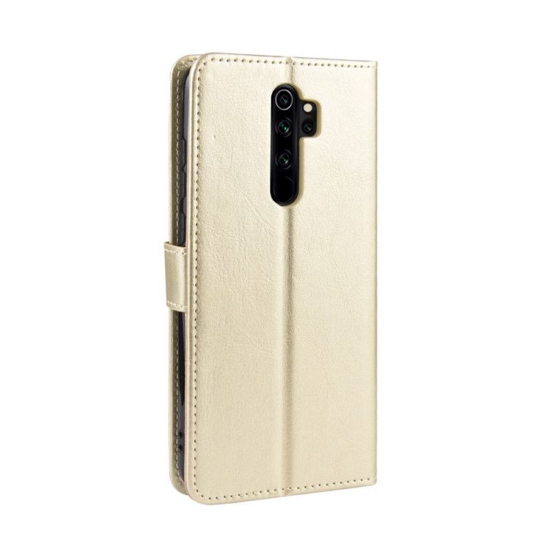 Etui Folio Xiaomi Redmi Note 8 Pro Czerwony Czarny Efektowna Sztuczna Skóra Etui Ochronne