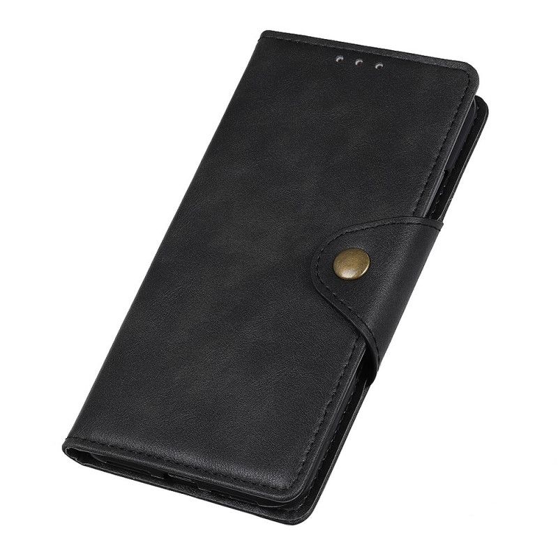 Etui Folio Xiaomi Redmi Note 8 Pro Czerwony Czarny Imitacja Skóry Guzików Etui Ochronne