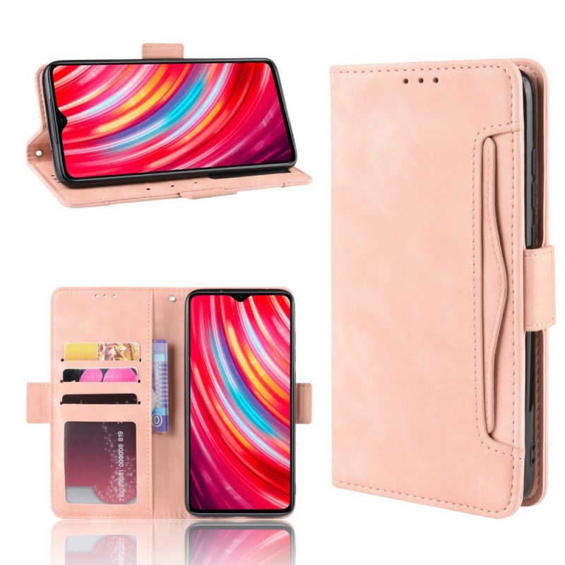 Etui Folio Xiaomi Redmi Note 8 Pro Czerwony Czarny Multikarta Pierwszej Klasy Etui Ochronne