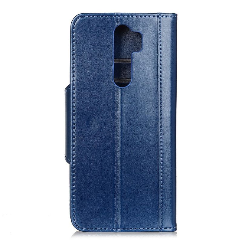 Etui Folio Xiaomi Redmi Note 8 Pro Granatowy Czarny Eleganckie Zamknięcie Ze Sztucznej Skóry Etui Ochronne