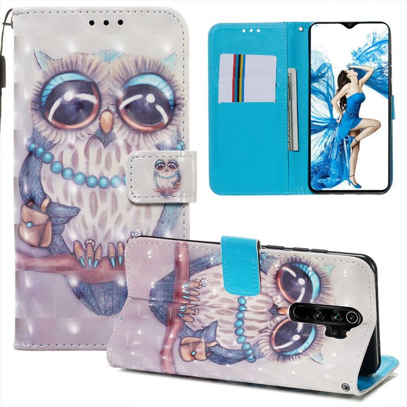 Etui Folio Xiaomi Redmi Note 8 Pro Panna Sowa Etui Ochronne