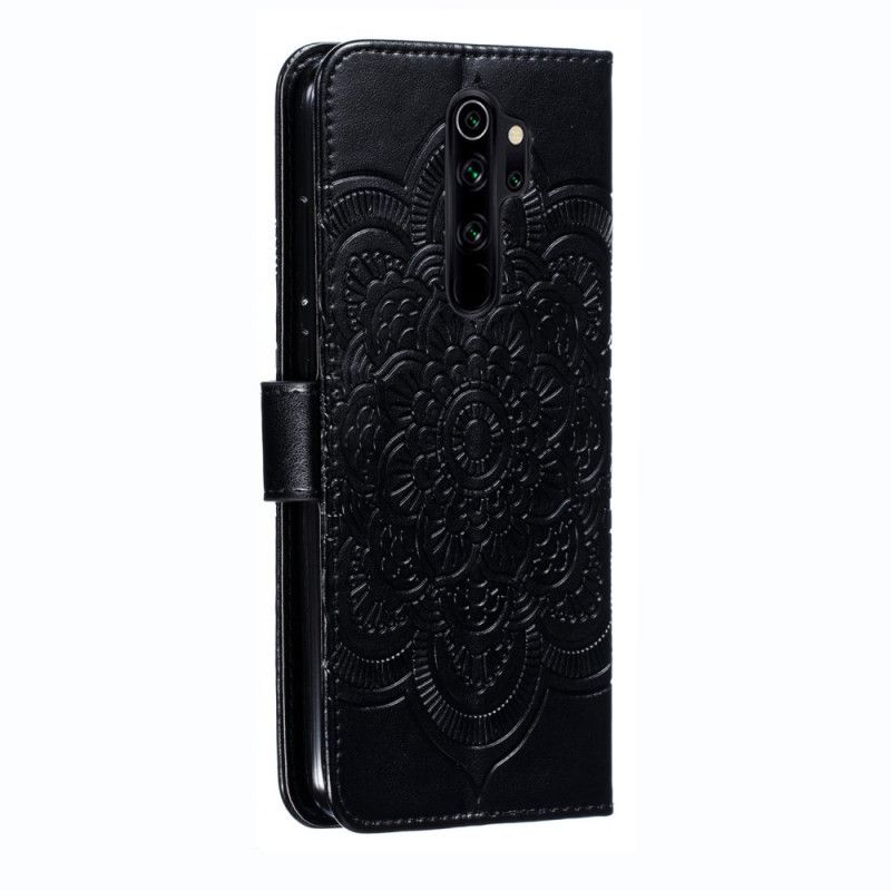 Etui Folio Xiaomi Redmi Note 8 Pro Szary Czarny Cała Mandala