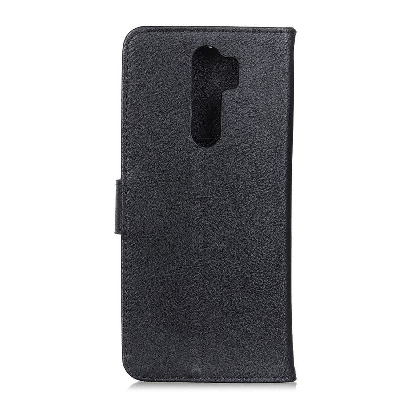 Etui Folio Xiaomi Redmi Note 8 Pro Szary Czarny Imitacja Skóry Khazneh Etui Ochronne