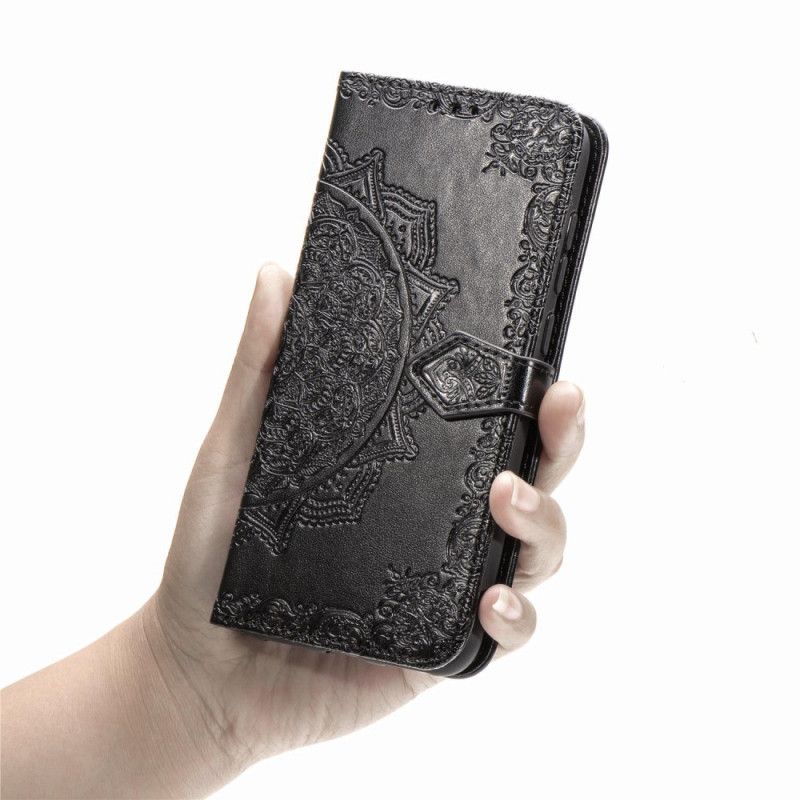 Etui Folio Xiaomi Redmi Note 8 Pro Szary Czarny Mandala W Średnim Wieku