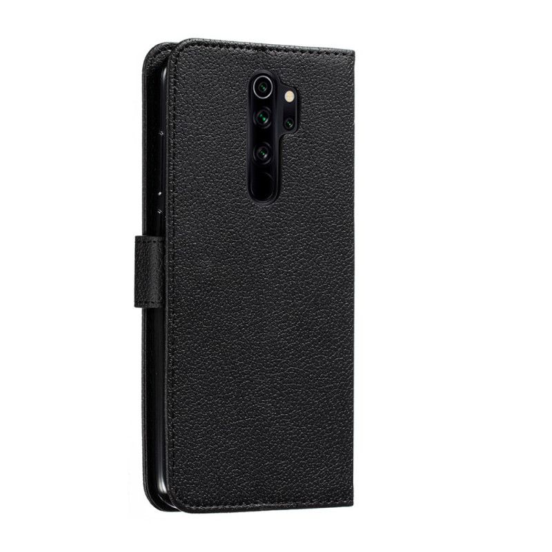 Etui Folio Xiaomi Redmi Note 8 Pro Szary Czarny Żyj Swoim Marzeniem Imitacja Skóry