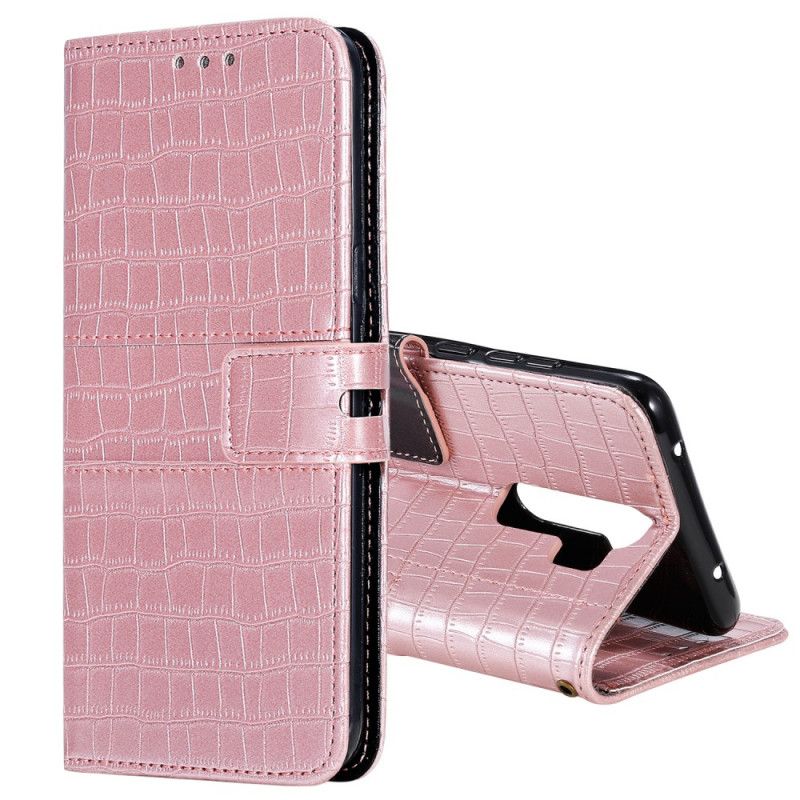 Etui Folio Xiaomi Redmi Note 8 Pro Zielony Czarny Całkowicie Krokodyl Etui Ochronne