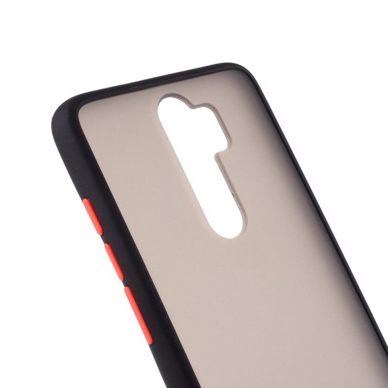 Etui Xiaomi Redmi Note 8 Pro Biały Czarny Hybrydowa Silikonowa Konstrukcja Obręczy