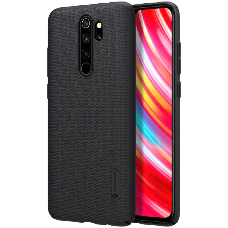 Etui Xiaomi Redmi Note 8 Pro Cyjan Czarny Sztywny Matowy Nillkin Etui Ochronne