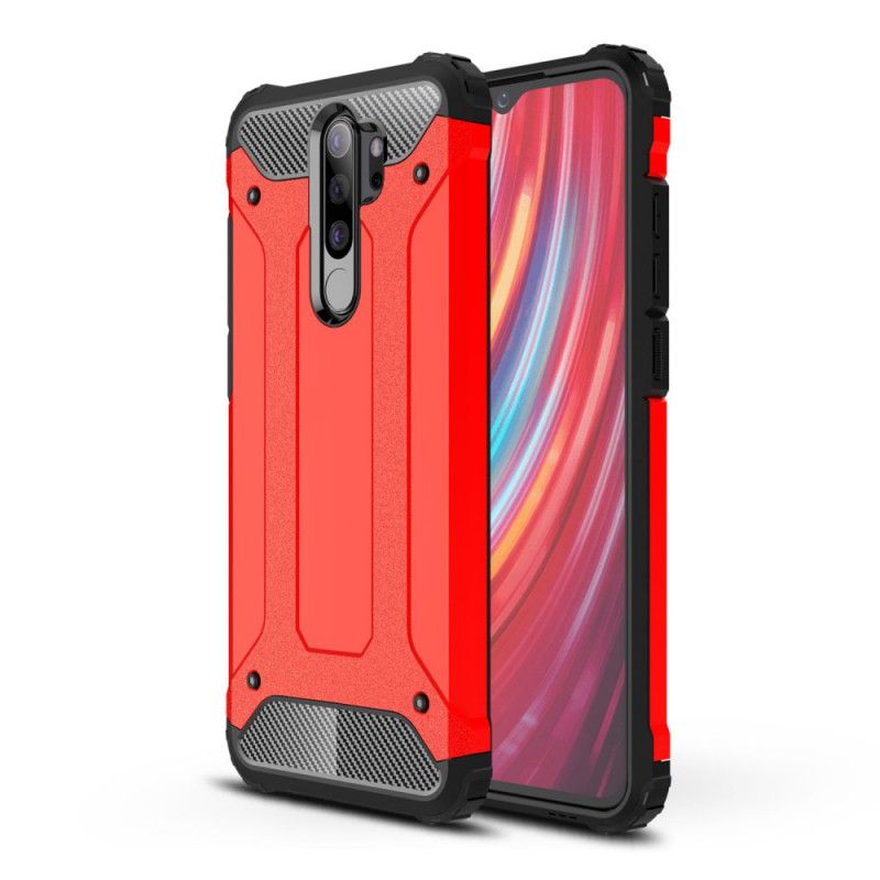 Etui Xiaomi Redmi Note 8 Pro Czerwony Czarny Ocalały