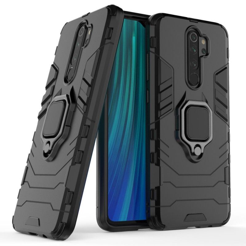 Etui Xiaomi Redmi Note 8 Pro Czerwony Czarny Pierścień Oporowy Etui Ochronne