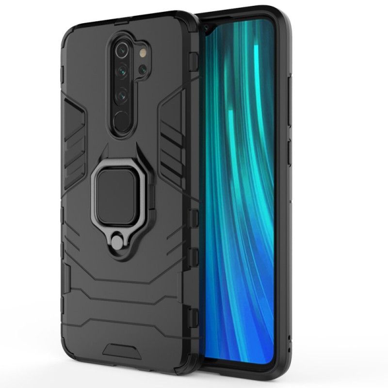 Etui Xiaomi Redmi Note 8 Pro Czerwony Czarny Pierścień Oporowy Etui Ochronne