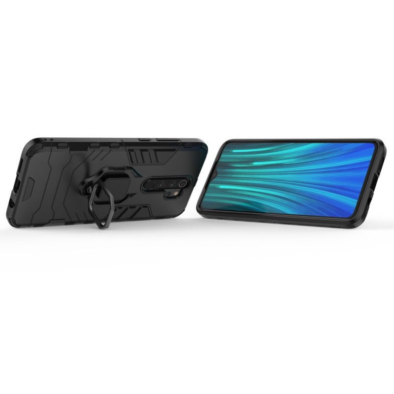 Etui Xiaomi Redmi Note 8 Pro Czerwony Czarny Pierścień Oporowy Etui Ochronne