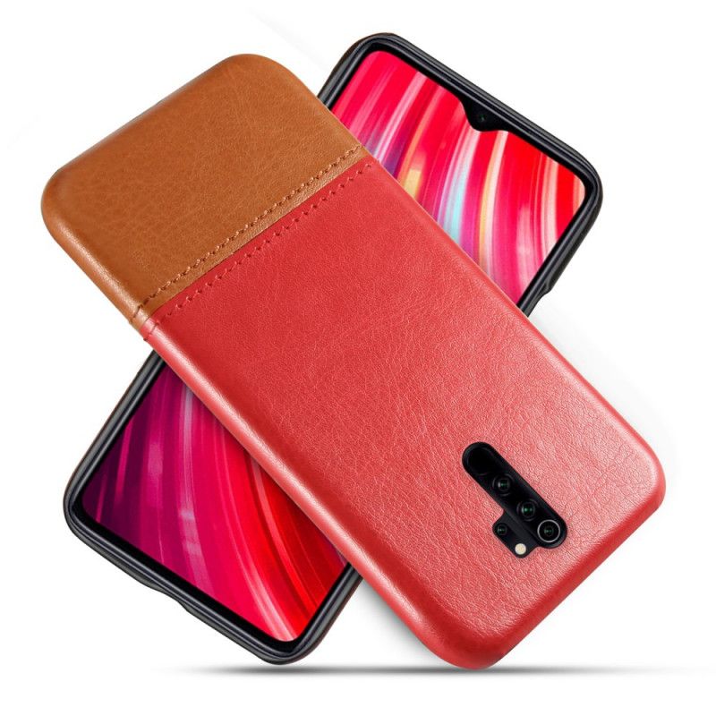 Etui Xiaomi Redmi Note 8 Pro Granatowy Czerwony Ksq Dwukolorowy Efekt Skóry